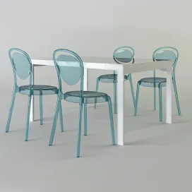 Calligaris chair parisien table key